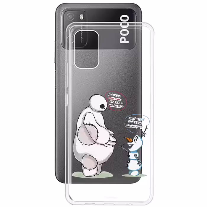 کاور طرح Olaf &amp; Baymax مناسب برای گوشی موبایل شیائومی Poco M3