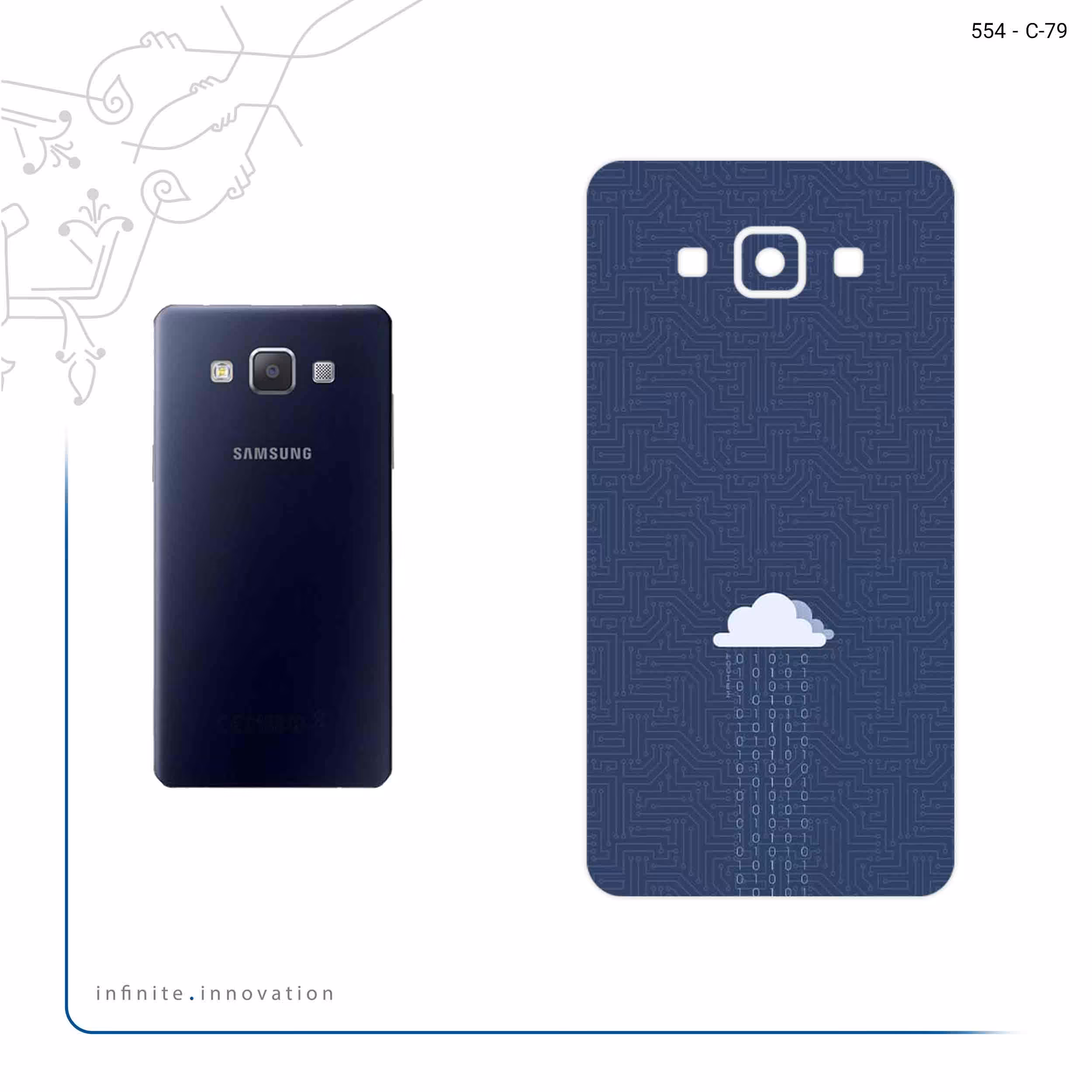 برچسب پوششی ماهوت مدل Minimal Data Cloud مناسب برای گوشی موبایل سامسونگ Galaxy A5