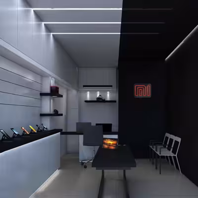 چراغ دیواری نئون دیزاین طرح Xiaomi-GL_RD