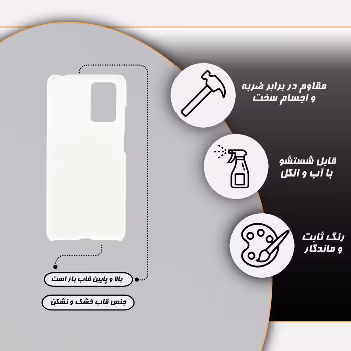 کاور قاب گارد مدل ساده مناسب برای گوشی موبایل شیایومی redmi 10