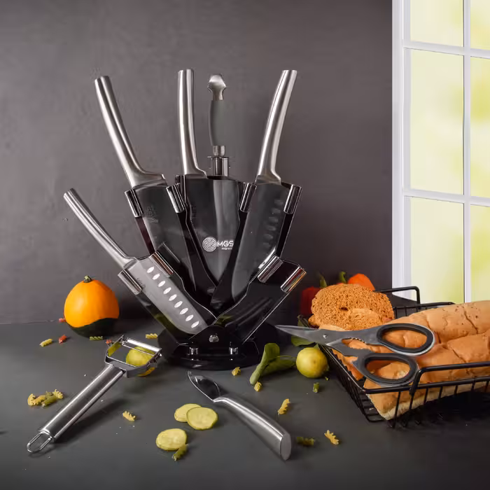 سرویس چاقو آشپزخانه 9 پارچه ام جی اس مدل KS-8014s
