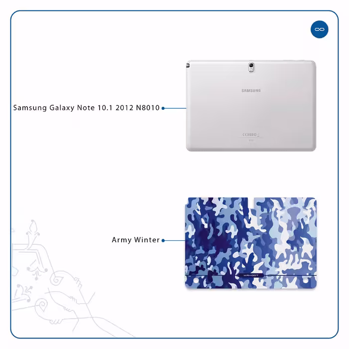 برچسب پوششی ماهوت مدل Army-Winter مناسب برای تبلت سامسونگ Galaxy Note 10.1 2012 N8010