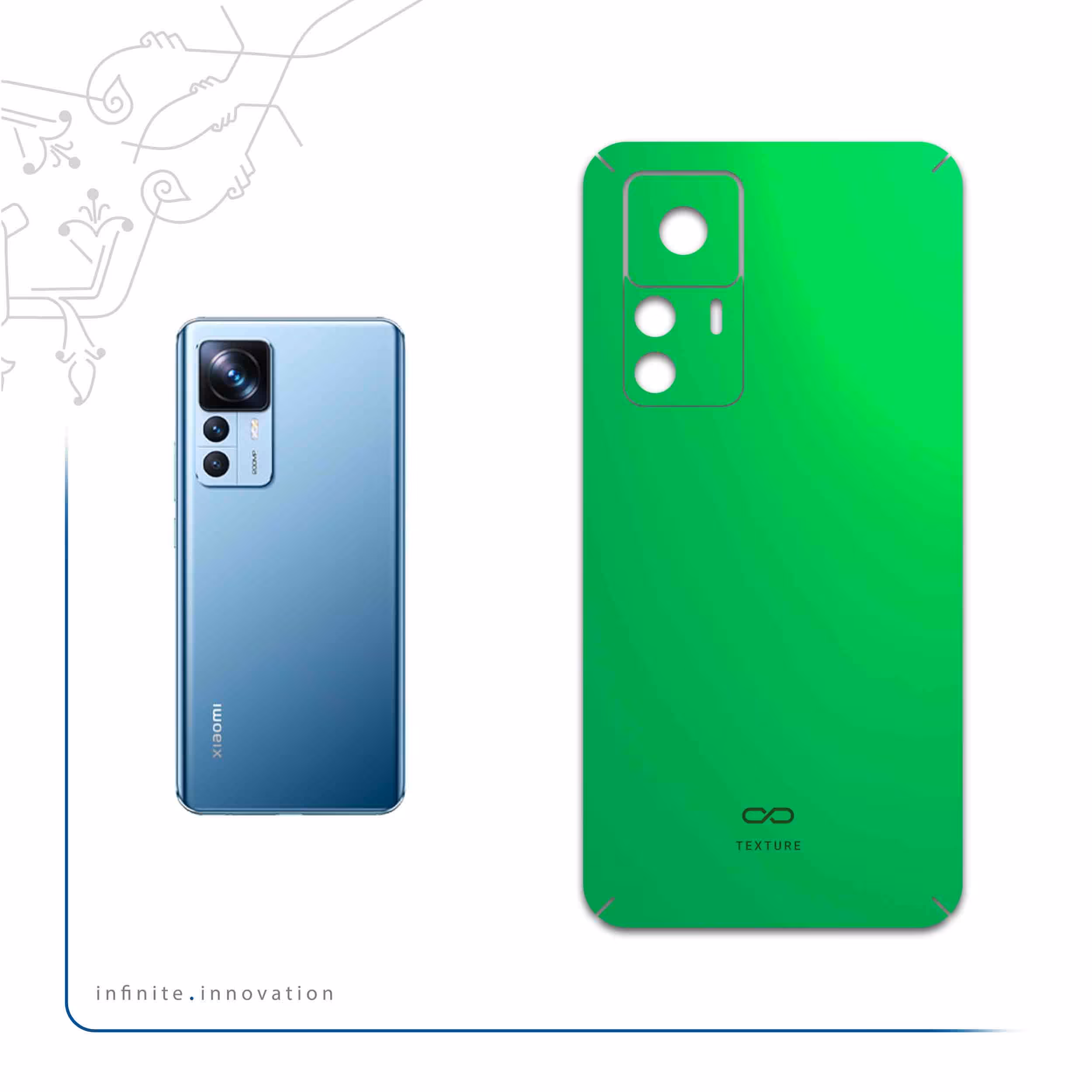 برچسب پوششی ماهوت مدل Matte-Green مناسب برای گوشی موبایل شیائومی 12T Pro