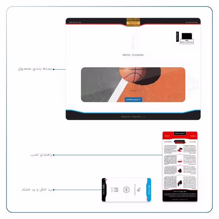 برچسب پوششی ماهوت مدل Basketball مناسب برای تبلت اپل iPad Pro 12.9 (GEN 3) 2018 A2014