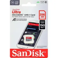 کارت حافظه microSDXC سن دیسک مدل Ultra A1 کلاس 10 استاندارد UHS-I سرعت 150MBps ظرفیت 256 گیگابایت