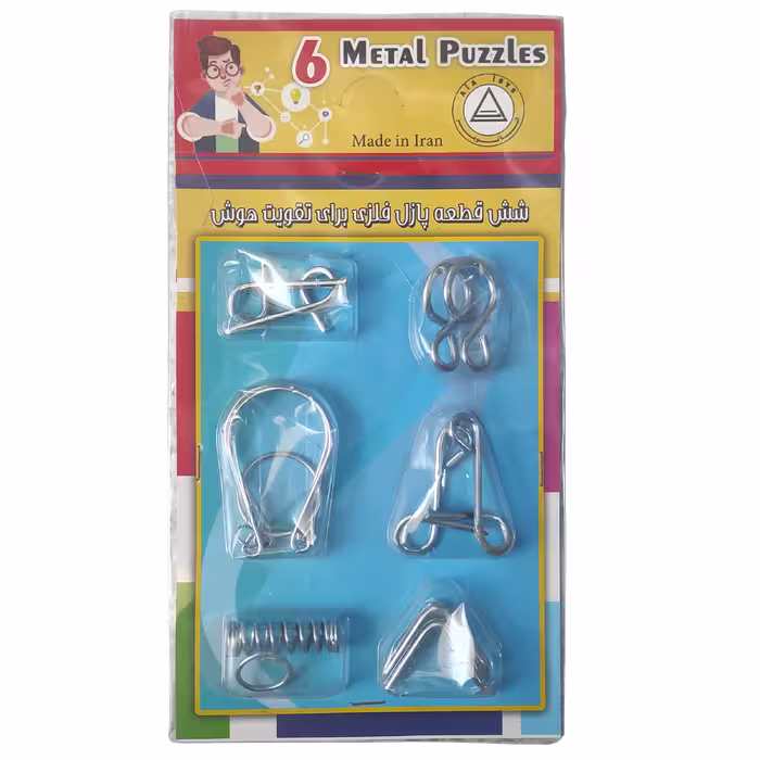 بازی فکری مدل پازل فلزی مدل Metal Puzzles کد 030 بسته دو عددی