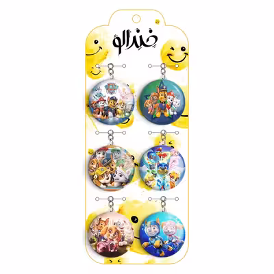 جاکلیدی خندالو مدل سگ های نگهبان کد 312B مجموعه 6 عددی