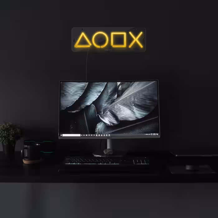 چراغ دیواری نئون دیزاین طرح Ps-Keys-GL_YL