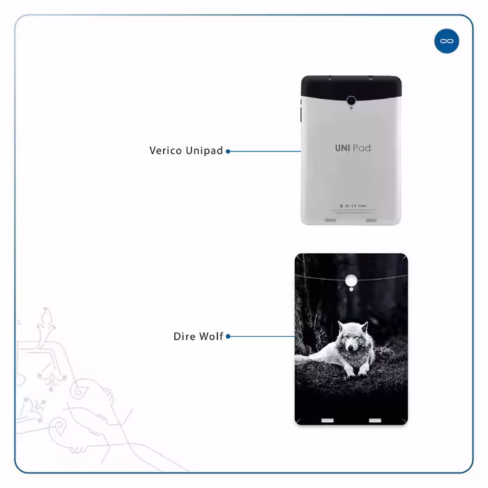 برچسب پوششی ماهوت مدل Dire Wolf مناسب برای تبلت وریکو Unipad