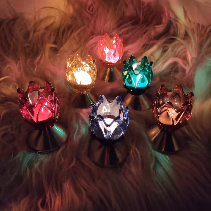 جاشمعی مدل لاله پایه دار بسته 2 عددی