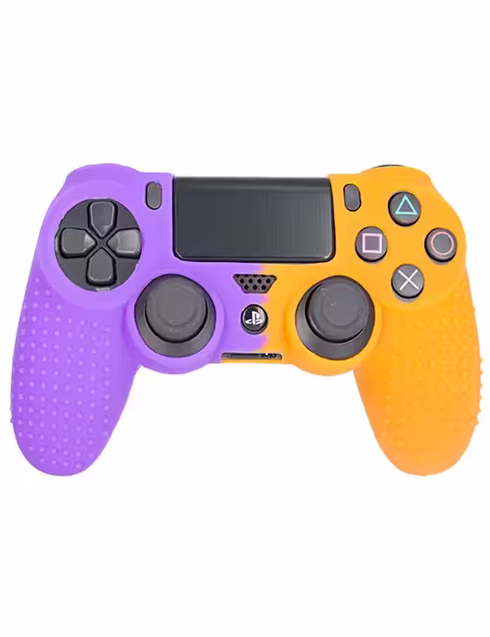 روکش محافظ آج‌دار دسته PS4 بنفش نارنجی