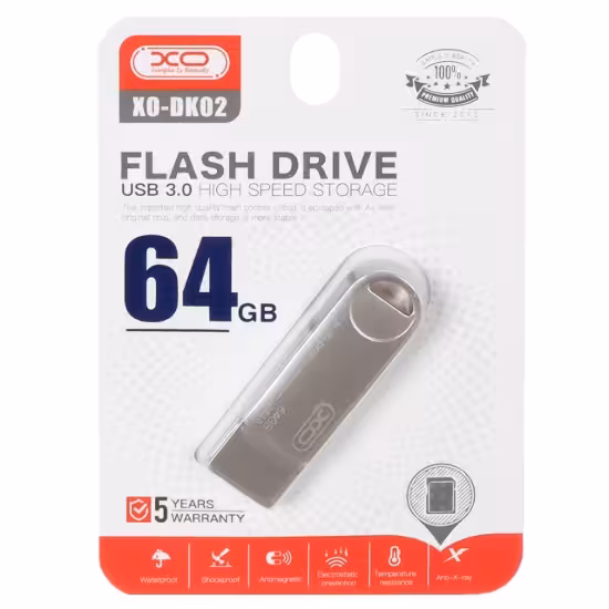 فلش مموری ایکس او مدل DK02 USB 3.0 ظرفیت 64 گیگابایت