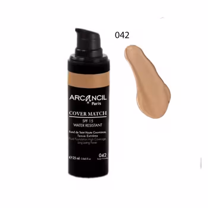 کرم پودر کاور مچ آرکانسیل 042 ARCANCIL COVER MATCH FLUID FOUNDATION