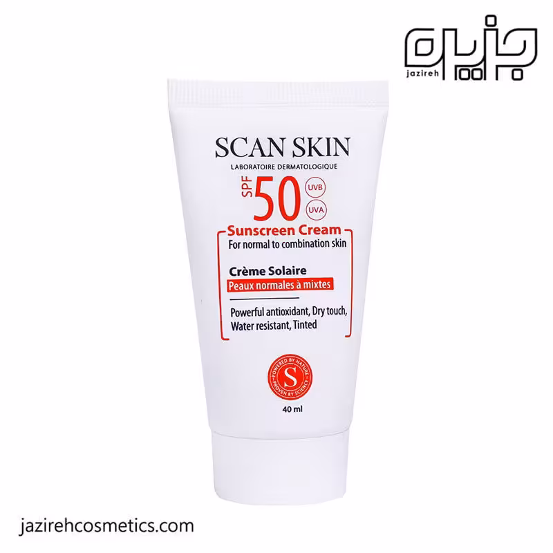 ضدآفتاب بی رنگ پوست نرمال تا مختلط SPF50 اسکن اسکین