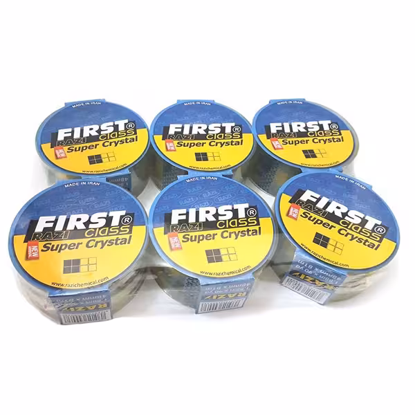 چسب نواری رازی مدل CRISTAL-6 عرض 4٫8 سانتی متر مجموعه 6 عددی