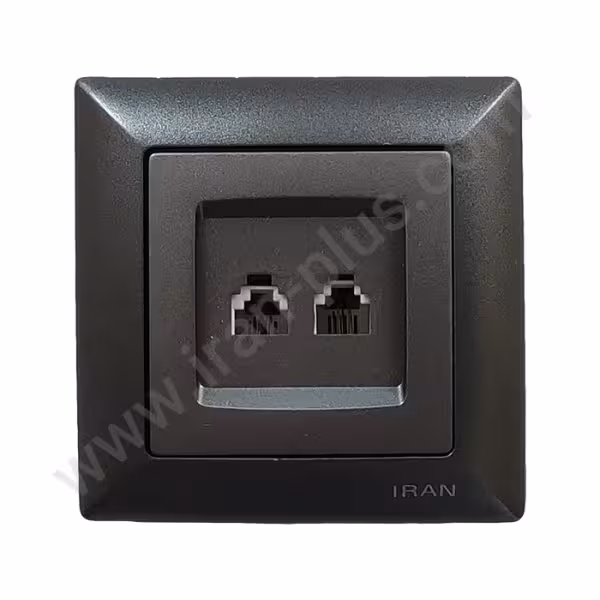شبکه دوسوکت cat6 cat6 مدل الیزه رنگی زغال سنگی