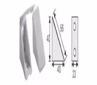 گونیا مثلثی مدل J9 دو پیچ با درپوش فانتونی کد  M155