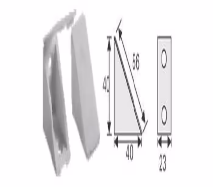 گونیا مثلثی مدل J9 دو پیچ با درپوش فانتونی کد  M155