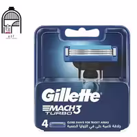 تیغ یدک ژیلت مچ تری توربو Mach3 turbo بسته 4 عدد