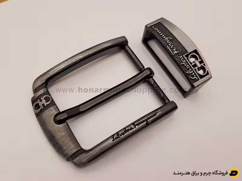 سگک کمربند زبانه دار رنگ دودی سایز 3.5