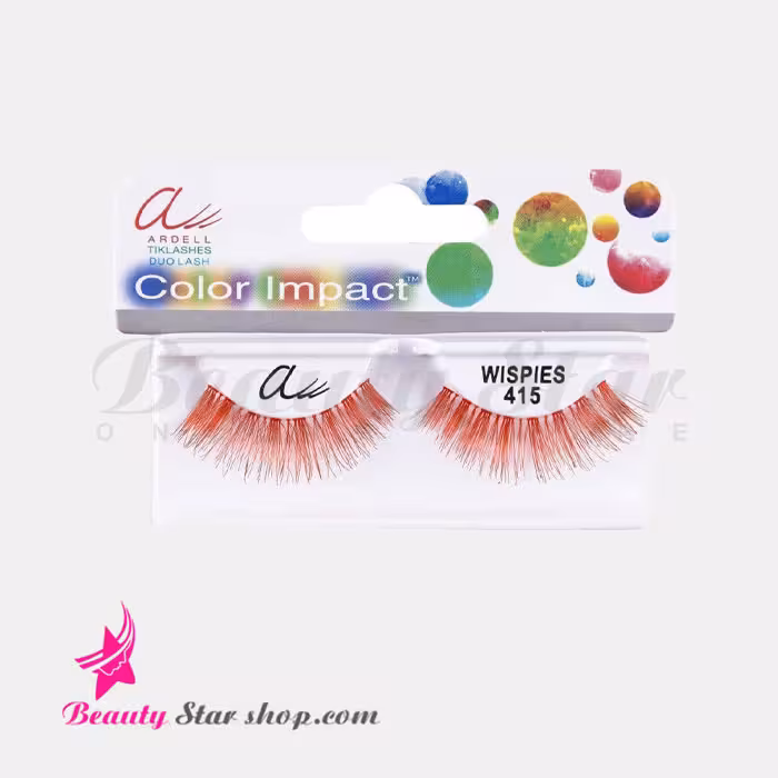 مژه مصنوعی نارنجی قرمز نخ نامرئی آردل مدل 415 Wispies