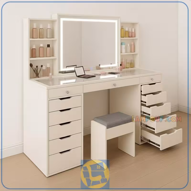 میز آرایش لامپ دار DJ752