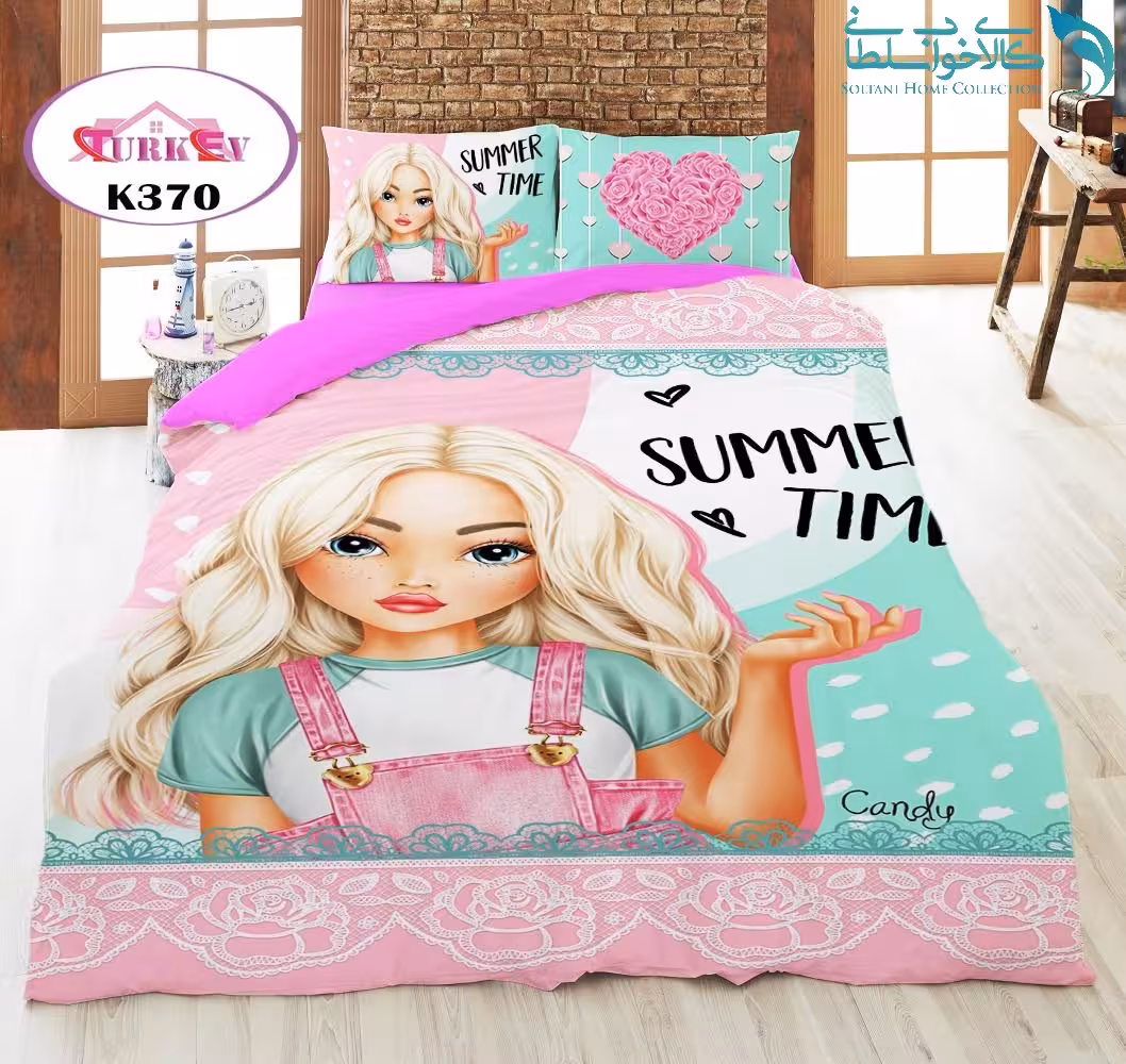روتختی طرح باربی یکنفره برند Turkev کد K370