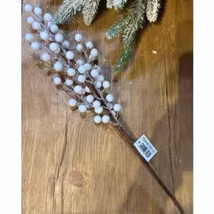 شاخه گل کریسمس بری سفید کد 137-10