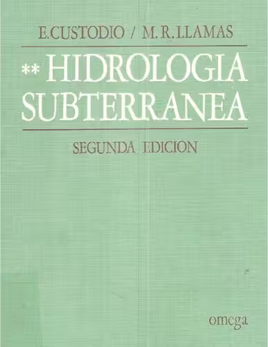 خرید و دانلود نسخه کامل کتاب Hidrologia subterranea