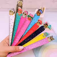 خط کش چوبی طرح جغد 15 سانتی