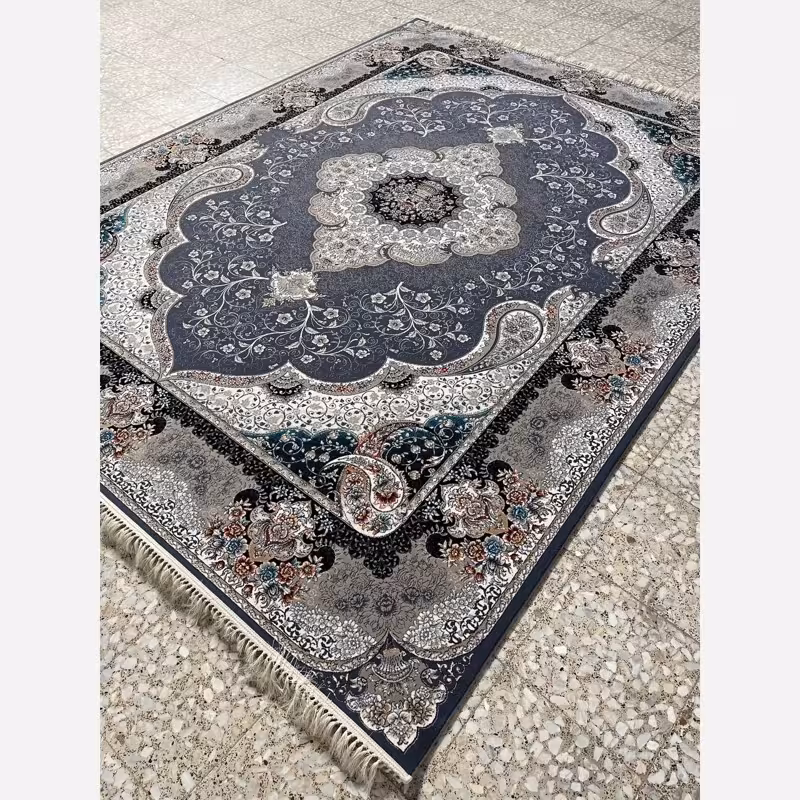 فرش ماسینی کاشان 700شانه طرح سوگند دلفینی 9متری(باارسال رایگان)