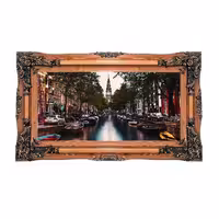 تابلو فرش ماشینی دنیای فرش طرح ونیز کد 428