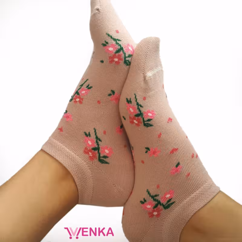 جوراب مچی گلدار کد 341