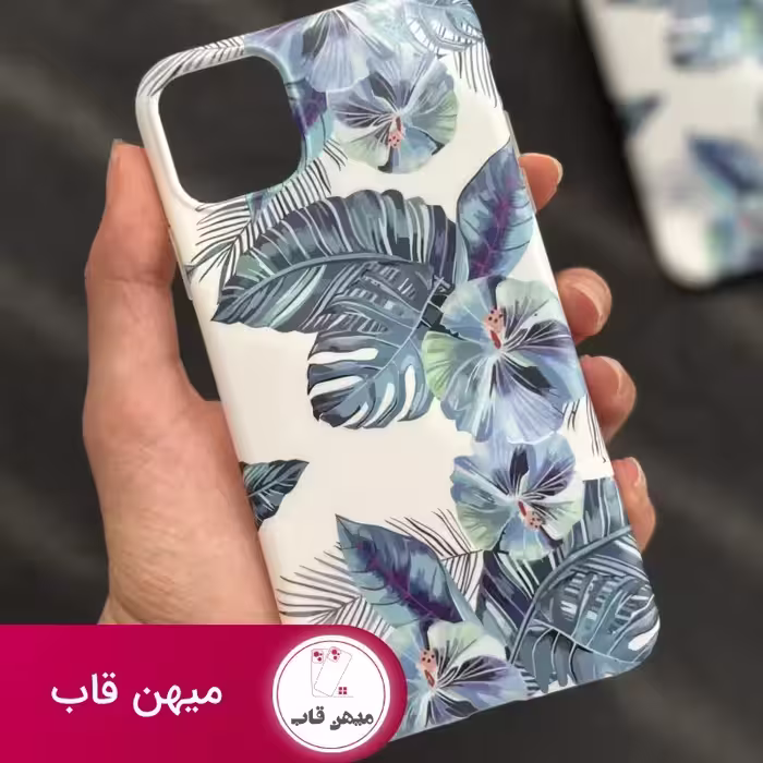 قاب موبایل آیفون برگ موز آبی - کد (98116)