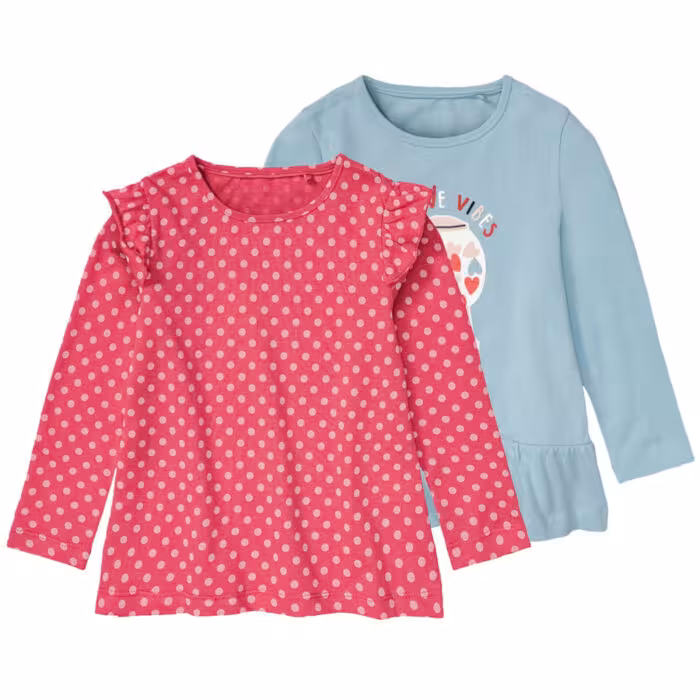 تی شرت آستین بلند دخترانه لوپیلو مدل ger946 مجموعه 2 عددی