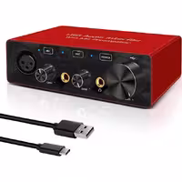 کارت صوتی USB پیش تقویت‌کننده میکروفون با فانتوم 48 ولت Dingsun