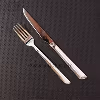 کارد چنگال استیل یونیک مدل ناخنی 12 پارچه