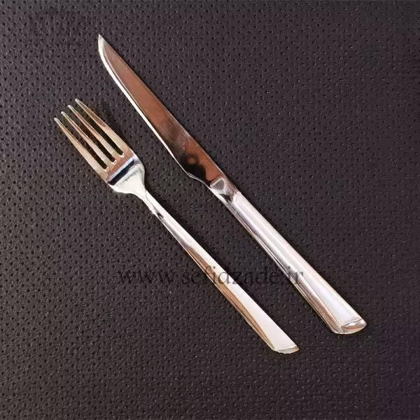 کارد چنگال استیل یونیک مدل ناخنی 12 پارچه