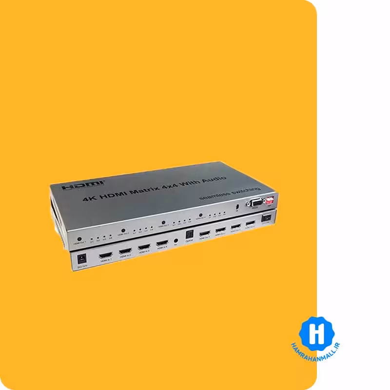 ماتریکس سوئیچ 4 در 4 HDMI با ریموت کنترل کی نت K-MAHD1344