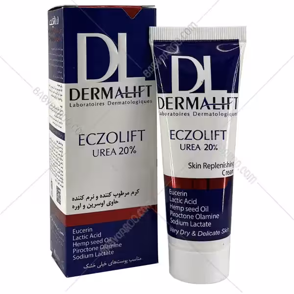 کرم مرطوب کننده و نرم کننده حاوی اوره 20 درصد درمالیفت