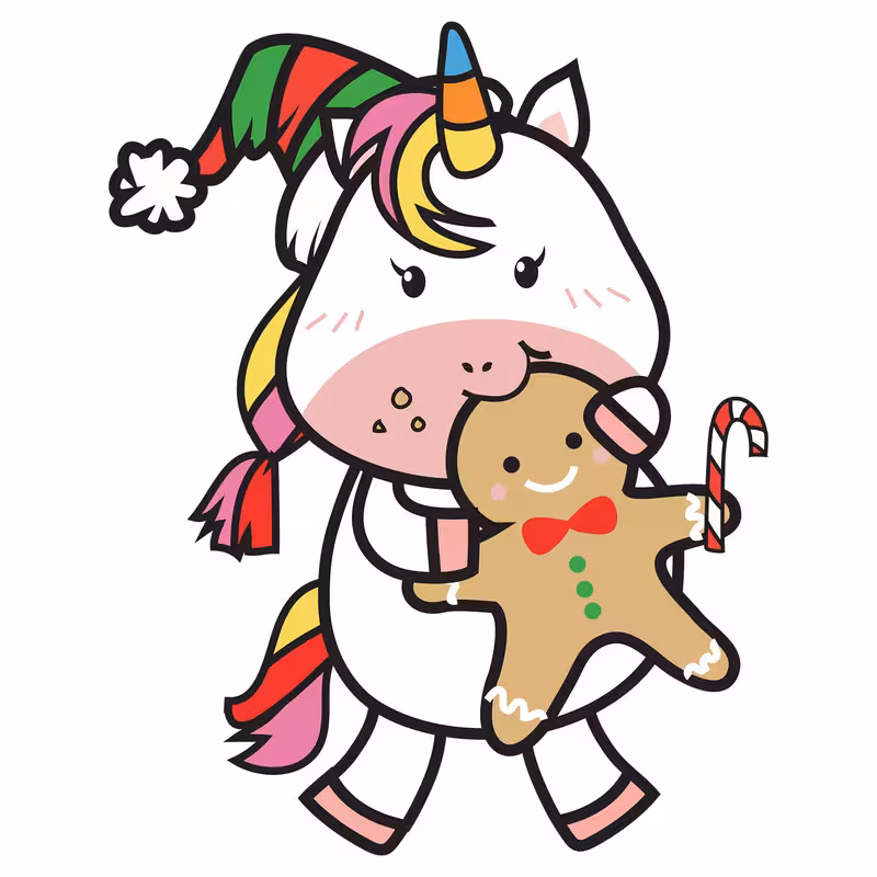 استیکر پارچه و لباس مدل dtf طرح یونیکورن کد H15.760 مجموعه 4 عددی