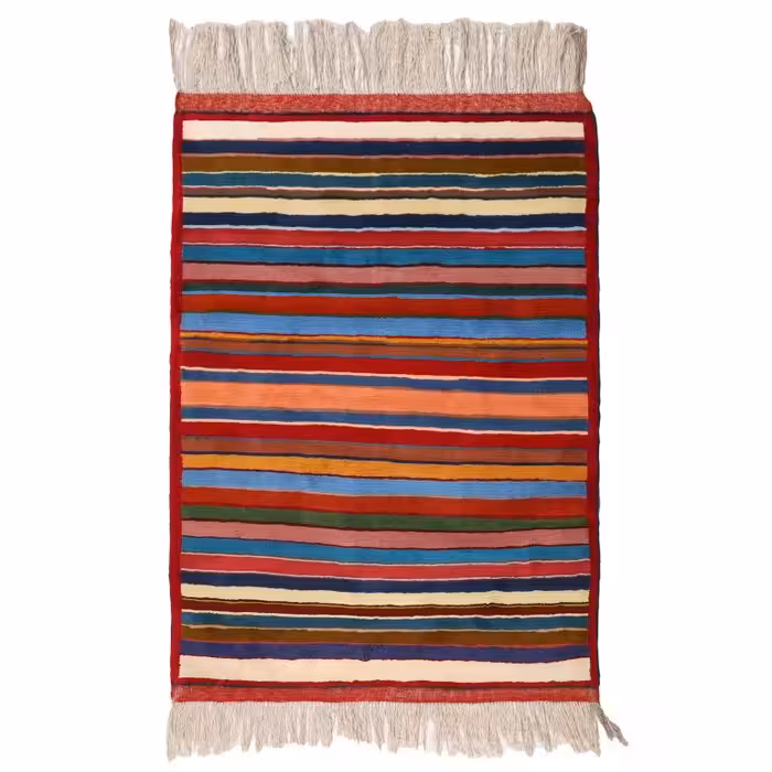 فرش دستبافت یک و نیم متری طرح خراسان کد 4020546