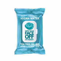 دستمال مرطوب پاک کننده آرایش مدل عصاره درخت چای درب دار 55 عددی ضد جوش و آکنه کروم سبز دافی Dafi