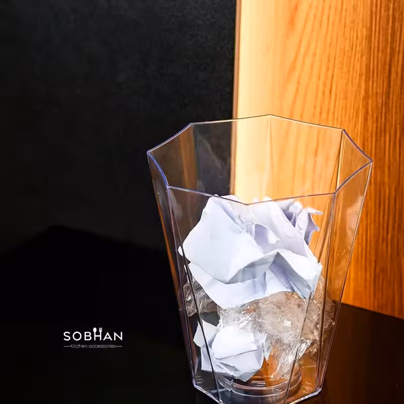 سطل اکرولیک شفاف