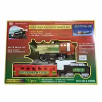 اسباب بازی قطار الکتریکی ریلی مدل کلاسیک با جعبه ایی نوستالژی