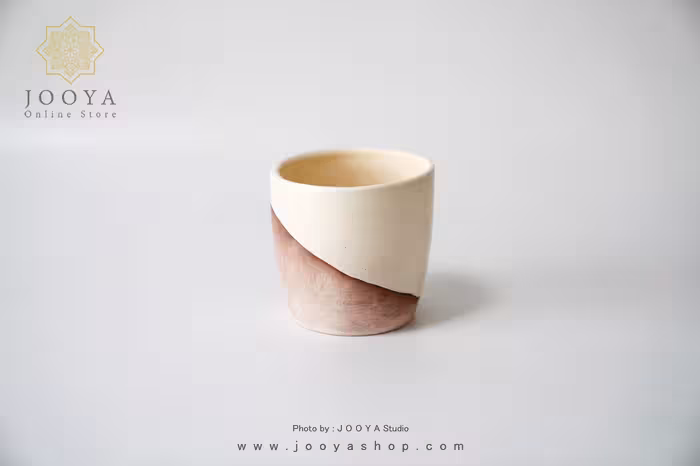 لیوان سرامیکی کرمی