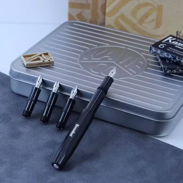 ست خوشنویسی (کالیگرافی) کاوکو اسپرت مشکی KAWECO Sport black calligraphy set