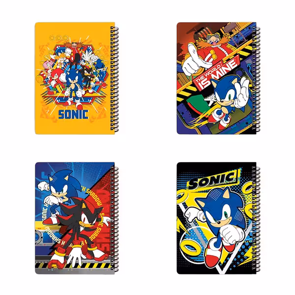 دفتر 100 برگ سیمی وزیری سری سونیک کد CH-880 بسته 4 عددی