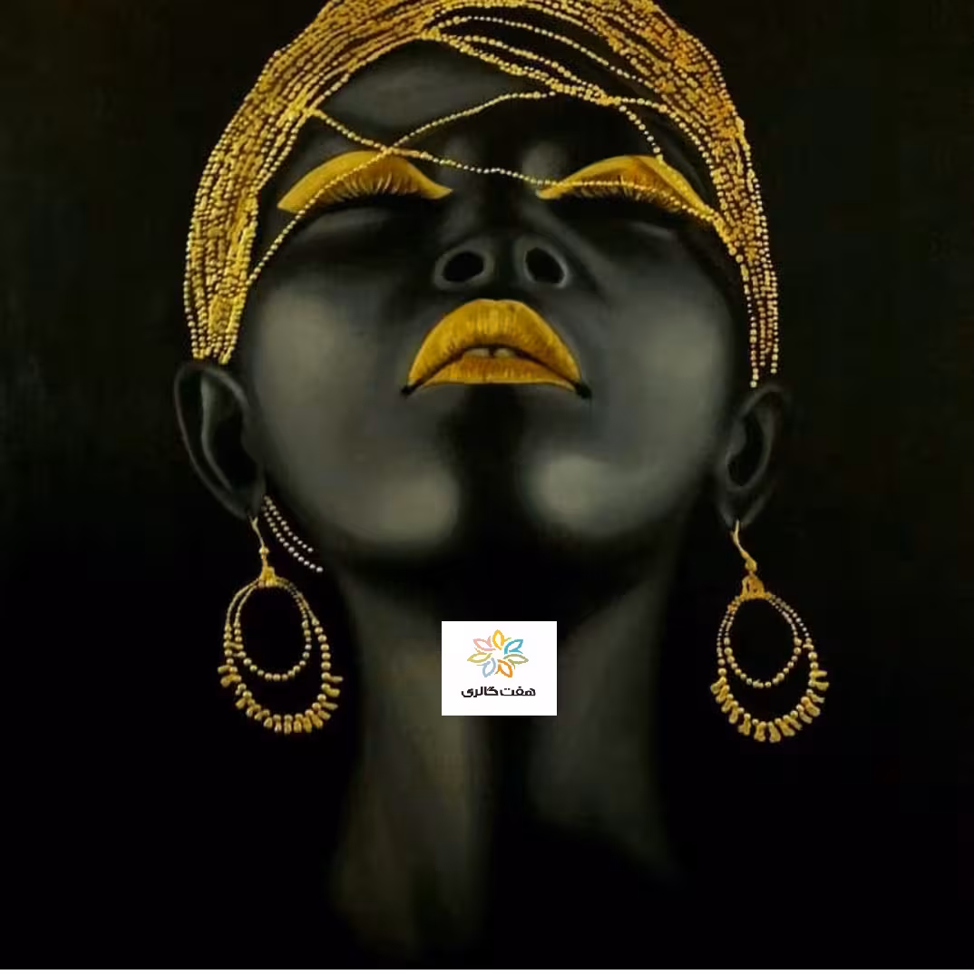 تابلو نقاشی مدرن چهره سیاهپوست کد 10320