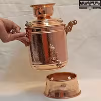 کتری مسی 3 لیتر شیردار روگازی چکشی زنجان مدل آناهیتا